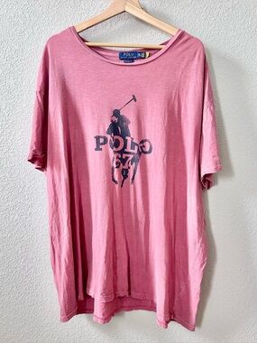 Polo Ralph Lauren Size XXL  Men's T-shirt POLO 67  Big Pony Red  Short Sleeve